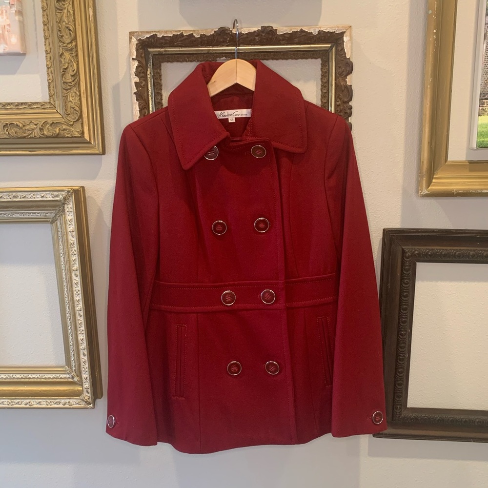 Women’s Red Pea Coat